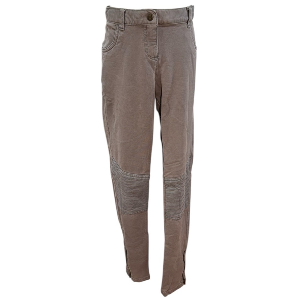 Hanna Andersson Adjustable Waist Girls Gray Casual Knit Detailed Pants Eclectic